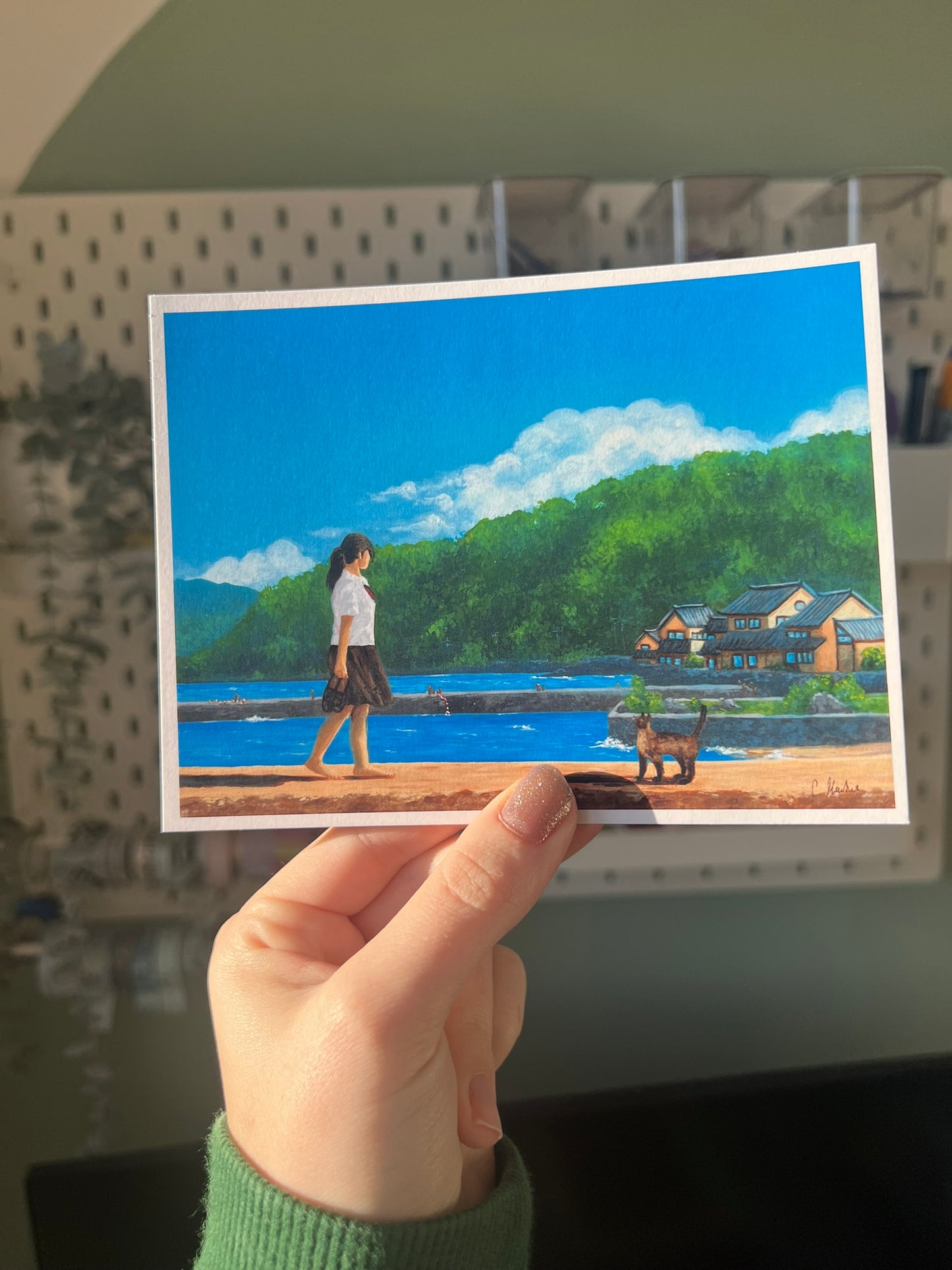 Begegnung auf dem Heimweg 30x40cm