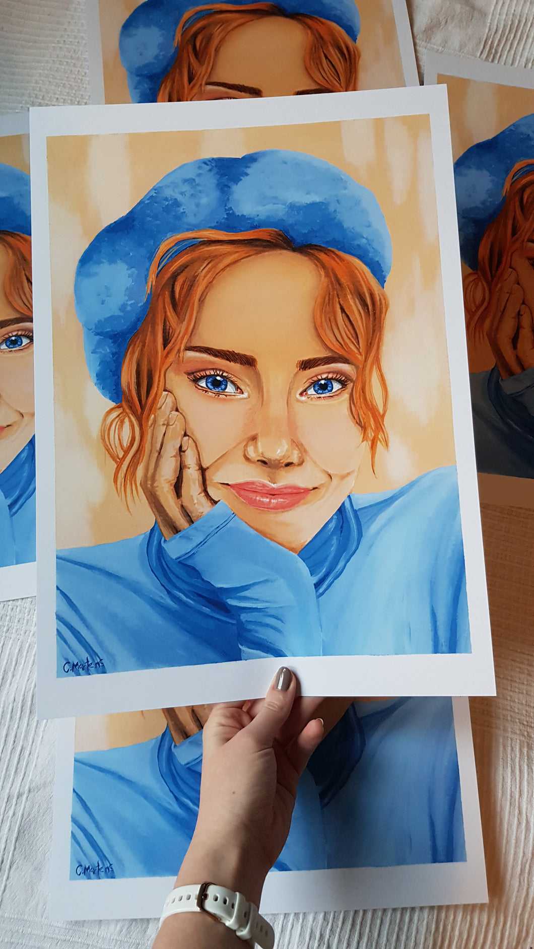 Lady in blue