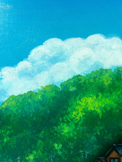 Begegnung auf dem Heimweg 30x40cm