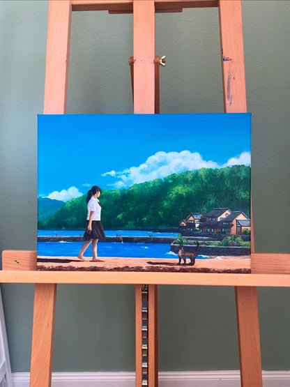 Begegnung auf dem Heimweg 30x40cm