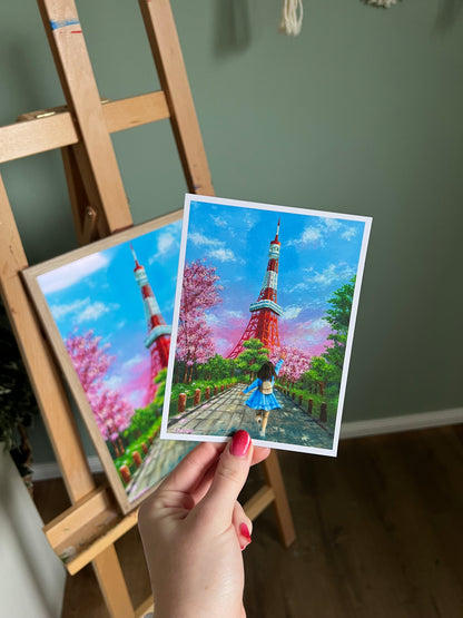 "Welcome to Japan" - Kirschblüten am Tokyo Tower