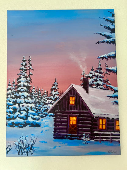 Einkehren im Winter 30x40cm