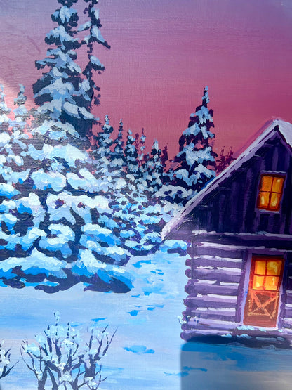 Einkehren im Winter 30x40cm