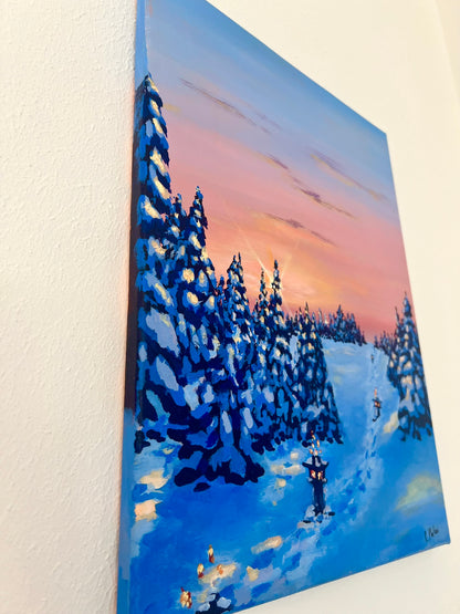 Winterspaziergang 30x40cm