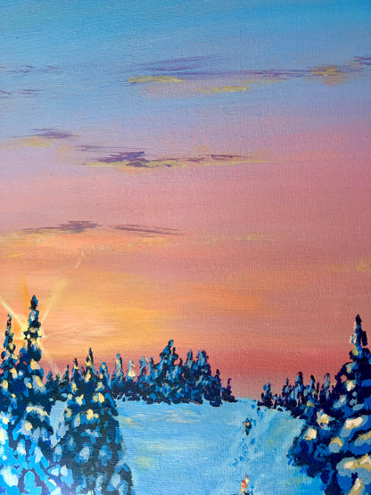Winterspaziergang 30x40cm