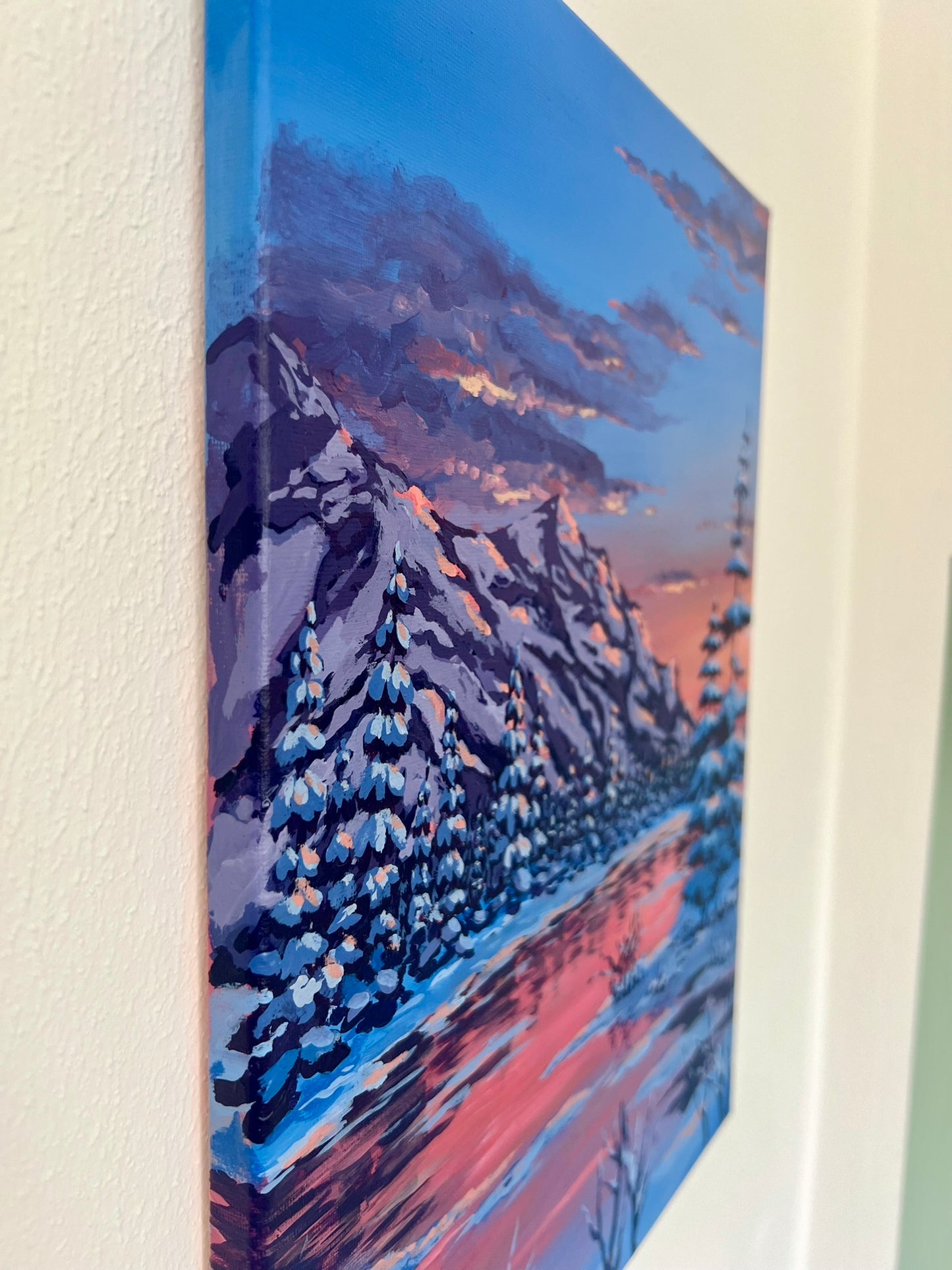 Bergsee im Winter 30x40cm