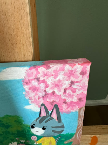 Relaxing Cat 14,5x14,5cm