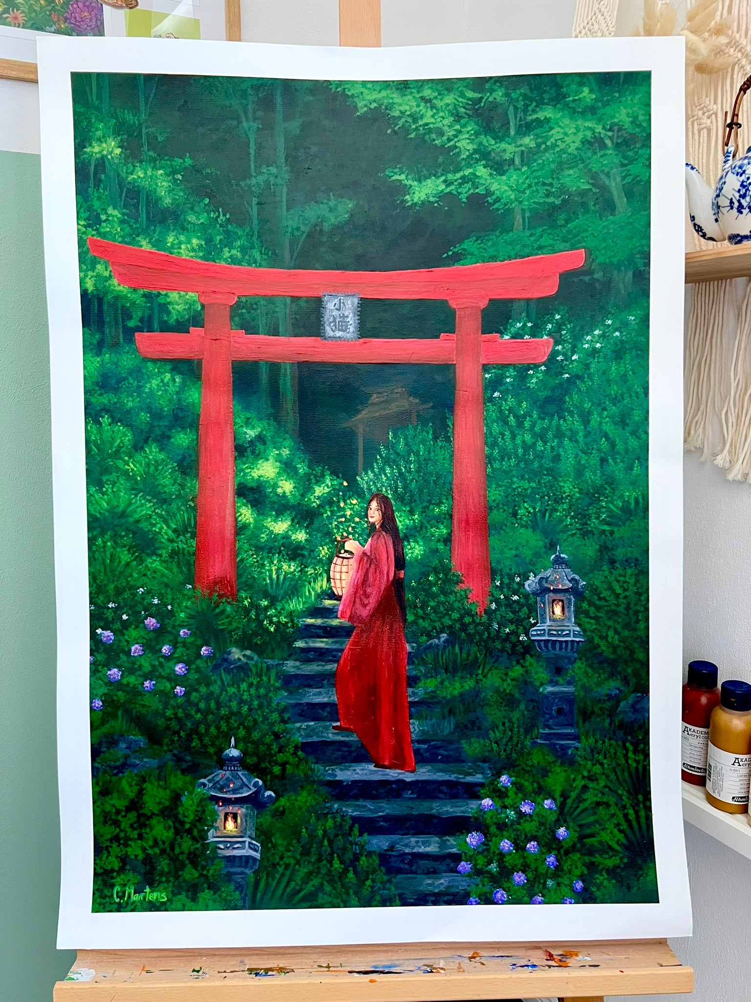Leinwand Kunst
Original Kunstwerk
Fantasy Landschaft
handgemaltes Kunstwerk
original Kunst 
Japanische Kunst
