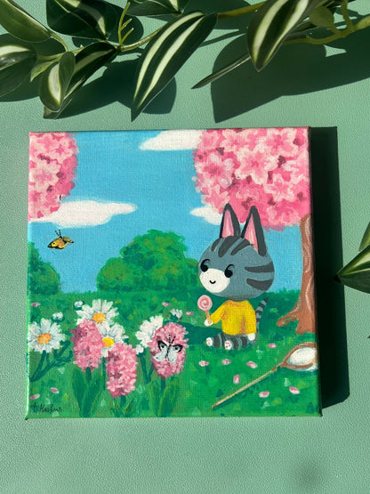 Relaxing Cat 14,5x14,5cm