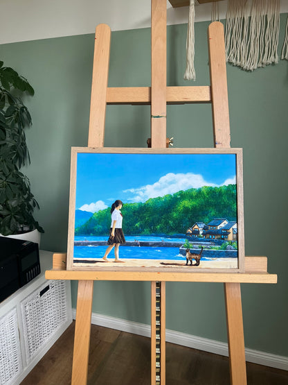 Begegnung auf dem Heimweg 30x40cm